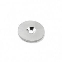 Contrapieza de acero, diámetro de 34 x 3 mm, con agujero para un tornillo