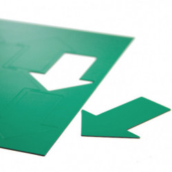 Símbolo magnético - flecha grande, 8 uds./A4 – verde