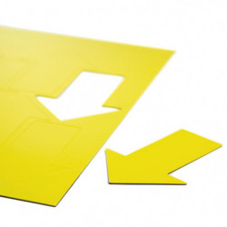 Símbolo magnético - flecha grande, 8 uds./A4 – amarillo