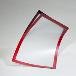 Bolsa magnética para superficies no magnéticas, A4, roja