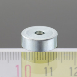 Lente magnética, ø 13, altura 4,5 mm, agujero interior para un tornillo avellanado, ø 3,5
