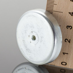 Lente magnética, ø 40 x altura 8 mm, con rosca interior M4-6H