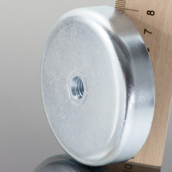 Lente magnética, ø 80 x altura 18 mm, con rosca interior M10