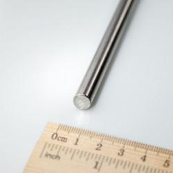 Acero inoxidable 1.4301: perfil redondo macizo, diámetro de 9 mm, longitud de 1 m