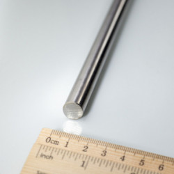 Acero inoxidable 1.4301: perfil redondo macizo, diámetro de 12 mm, longitud de 1 m