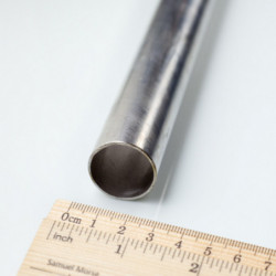 Acero inoxidable, en tubo, diámetro de 25 x 1 mm, sin soldadura, longitud de 1 m - 1.4301