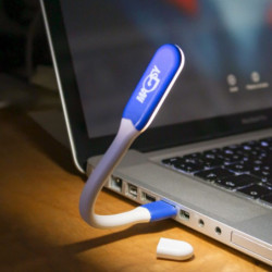 Luz LED flexible para el portátil, con conector para USB, azul oscuro